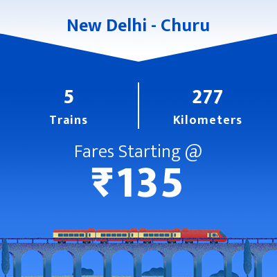 New Delhi To Churu Trains